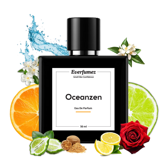 Oceanzen Perfume for Men | Fresh Aquatic Citrus Marine Woody Fragrance | 50ml Eau de Parfum Spray | Signature Clean Luxury Scent  For Men